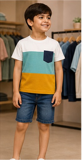 Kids Colorblock Tee Set
